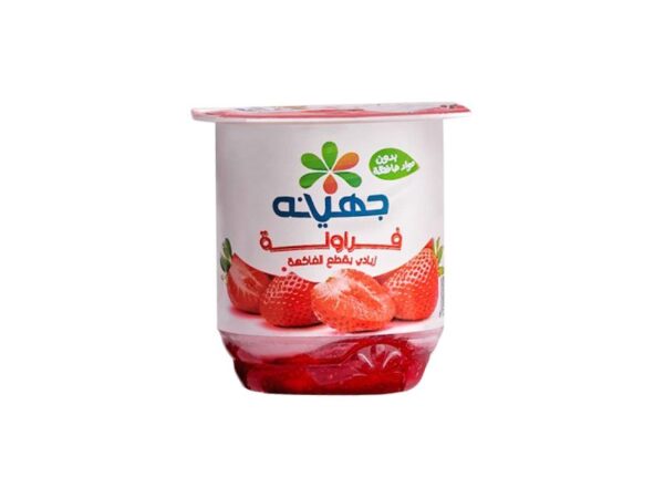 زبادي بقطع الفراولة جهينه - 105جم